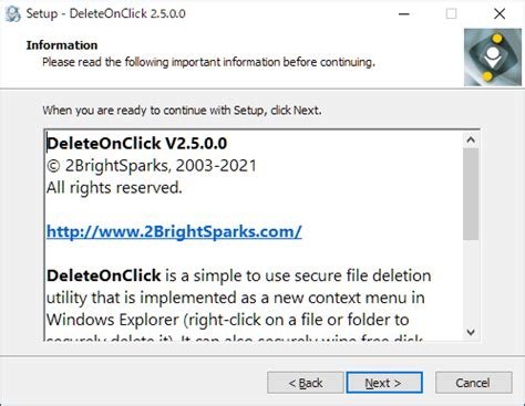 DeleteOnClick 2.6.7.0 Download with
